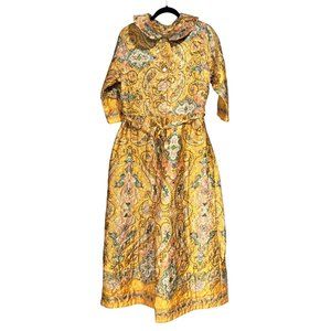 Vintage Pennys Loungewear Womens Quilted Paisley Wide Leg Jumpsuit Style